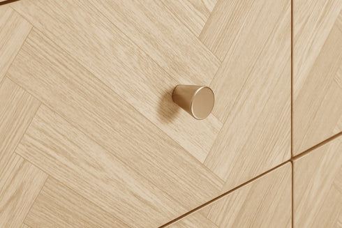 Herringford 6 Drawer Bedside Oak