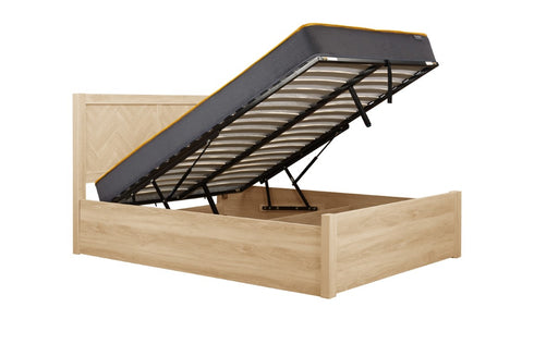 Herringford Ottoman Bed Oak