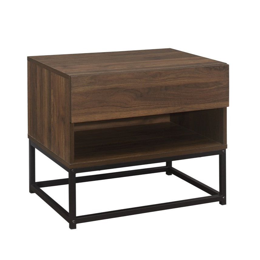 Houston 1 Drawer Bedside Walnut