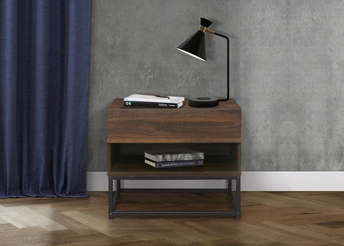 Houston 1 Drawer Bedside Walnut