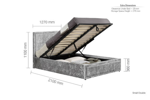 Hannover Fabric Ottoman Bed