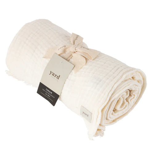 Lark Muslin Cotton Throw - 130 x 180cm