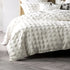 Linen House Haze Tufted 100% Cotton Duvet Cover Set White