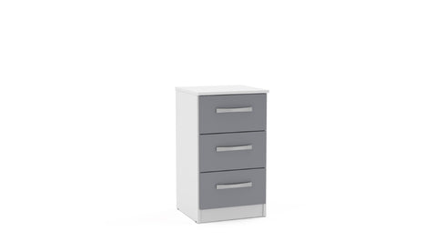 Lynx 3 Drawer Bedside - Black