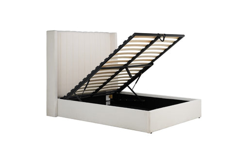 Maisey Ottoman Bed White Boucle