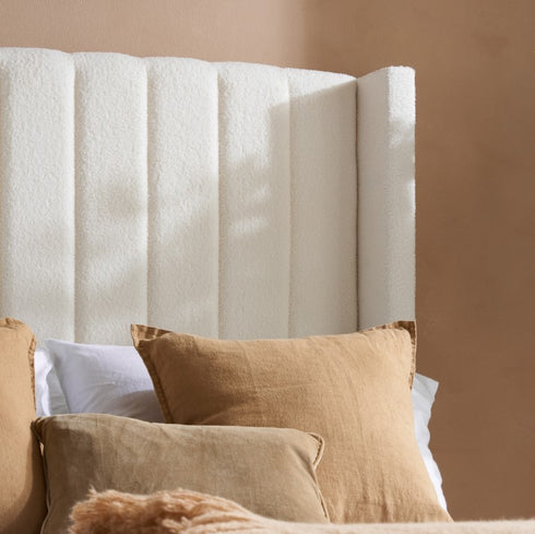 Maisey Ottoman Bed White Boucle