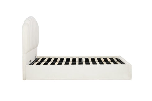 Monaco Fabric Ottoman Bed White