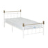 Marlborough 3FT Bed - White/Antique Brass