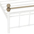 Marlborough 3FT Bed - White/Antique Brass
