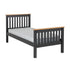Monaco 3FT Bed High Foot End - Grey/Oak Effect