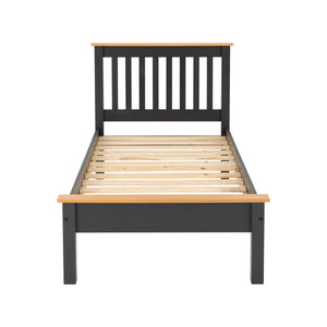 Monaco 3FT Bed Low Foot End - Grey/Oak Effect Home Done