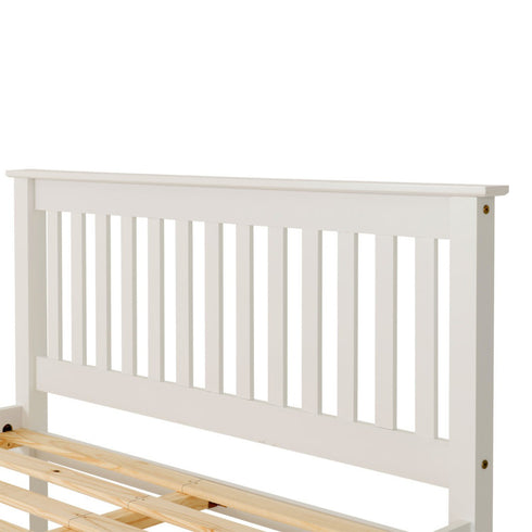 Monaco 4FT Bed High Foot End - White
