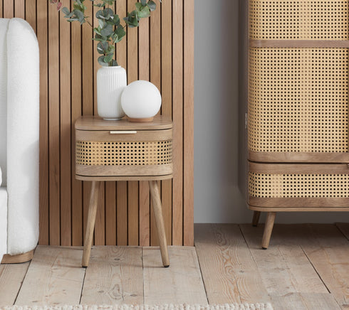 Noah 1 Drawer Bedside - Oak