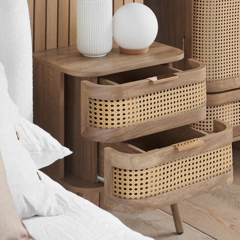 Noah 2 Drawer Bedside - Oak