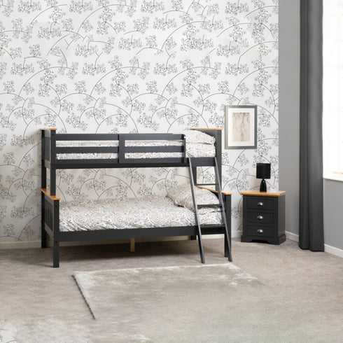 Neptune Triple Sleeper Bunk Bed - Grey/Oak Effect