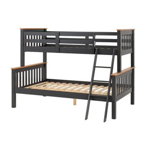 Neptune Triple Sleeper Bunk Bed - Grey/Oak Effect
