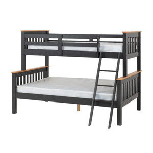 Neptune Triple Sleeper Bunk Bed - Grey/Oak Effect