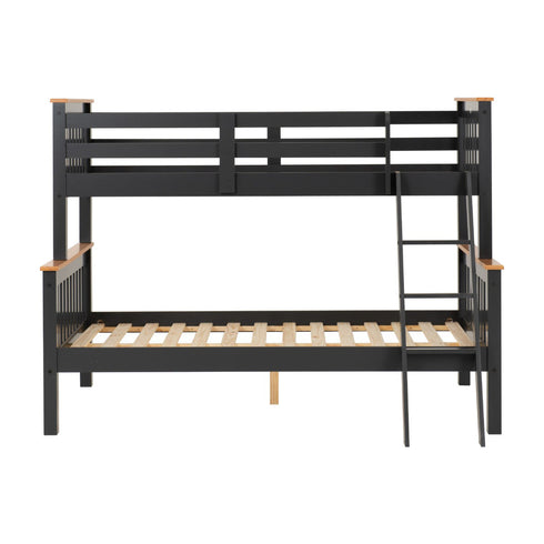 Neptune Triple Sleeper Bunk Bed - Grey/Oak Effect