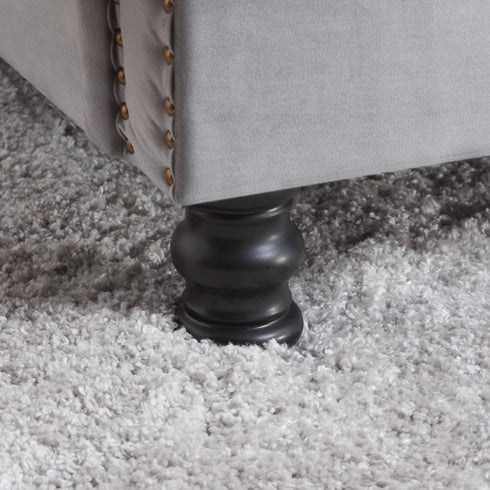 Opulence Fabric Bed Grey Velvet