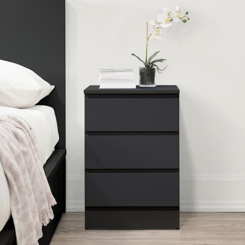 Oslo 3 Drawer Bedside