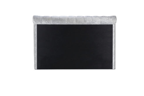 Sienna Fabric Side Ottoman Bed - Crush Velvet Steel