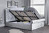 Sienna Fabric Side Ottoman Bed - Crush Velvet Steel