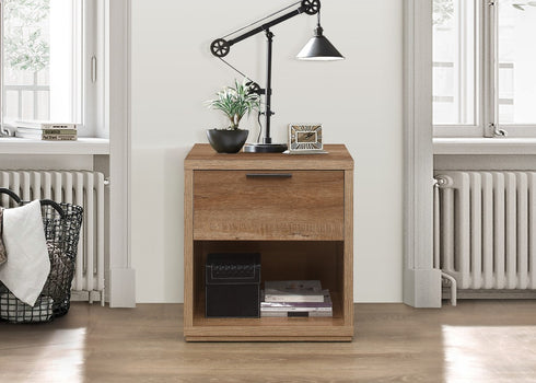 Stockwell 1 Drawer Bedside Rustic Oak Effect