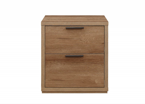 Stockwell 2 Drawer Bedside Rustic Oak Effect