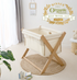 Clair De Lune Organic Folding Crib - Cream