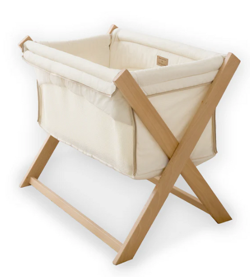 Clair De Lune Organic Folding Crib - Cream