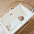 Clair De Lune Organic Folding Crib - Cream
