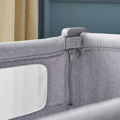 Shnuggle Air Lite Bedside Crib with Mattress- Grey