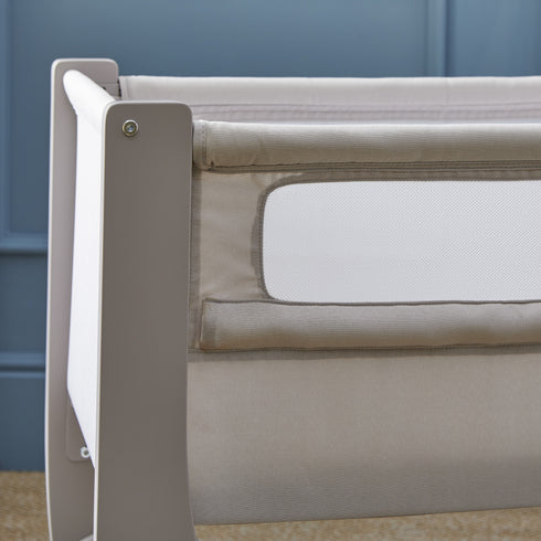 Shnuggle Air Lite Bedside Crib with Mattress- Taupe