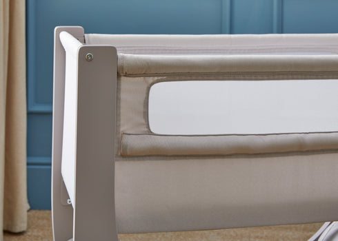 Shnuggle Air Lite Bedside Crib with Mattress- Taupe