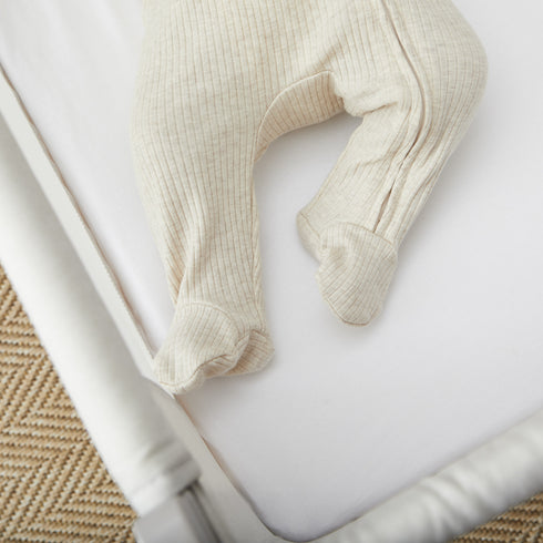 Shnuggle Air Lite Bedside Crib with Mattress- Taupe