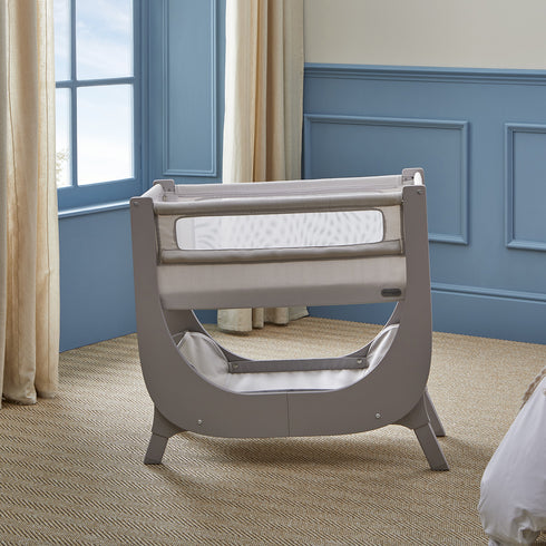 Shnuggle Air Lite Bedside Crib with Mattress- Taupe