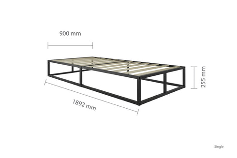 Soho Metal Platform Bed Black