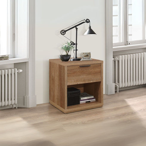 Stockwell 1 Drawer Bedside Rustic Oak Effect