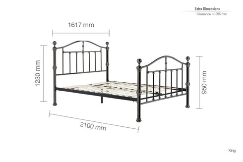 Victoria Bed Black Nickel