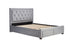 Woodbury Fabric Bed Grey Velvet