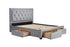 Woodbury Fabric Bed Grey Velvet