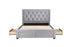 Woodbury Fabric Bed Grey Velvet