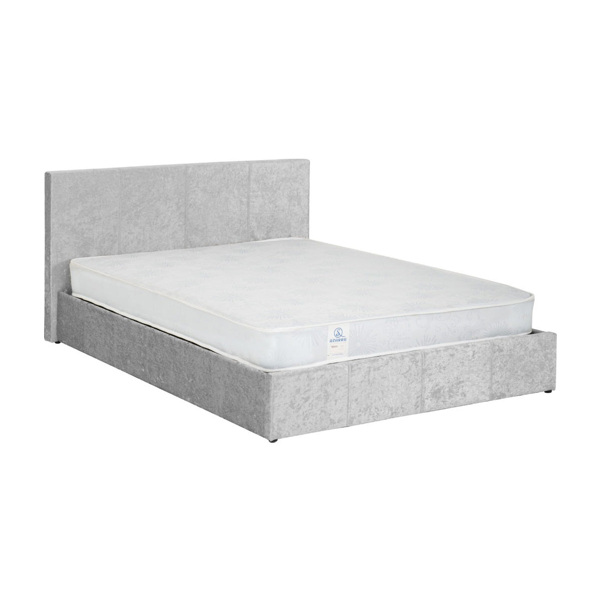 Waverley 4FT6 Storage Bed - Grey Crushed Velvet