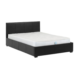 Waverley 4FT Storage Bed - Black Faux Leather