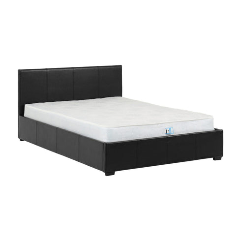 Waverley 4FT Storage Bed - Black Faux Leather