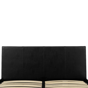 Waverley 4FT Storage Bed - Black Faux Leather