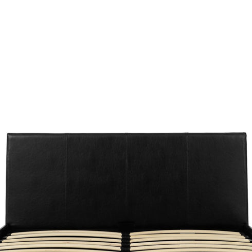 Waverley 5FT Storage Bed - Black Faux Leather