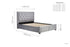 Woodbury Fabric Bed Grey Velvet
