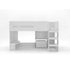 Kidsaw - Kudl, Mid Sleeper with Desk, Bookcase, Toybox in White