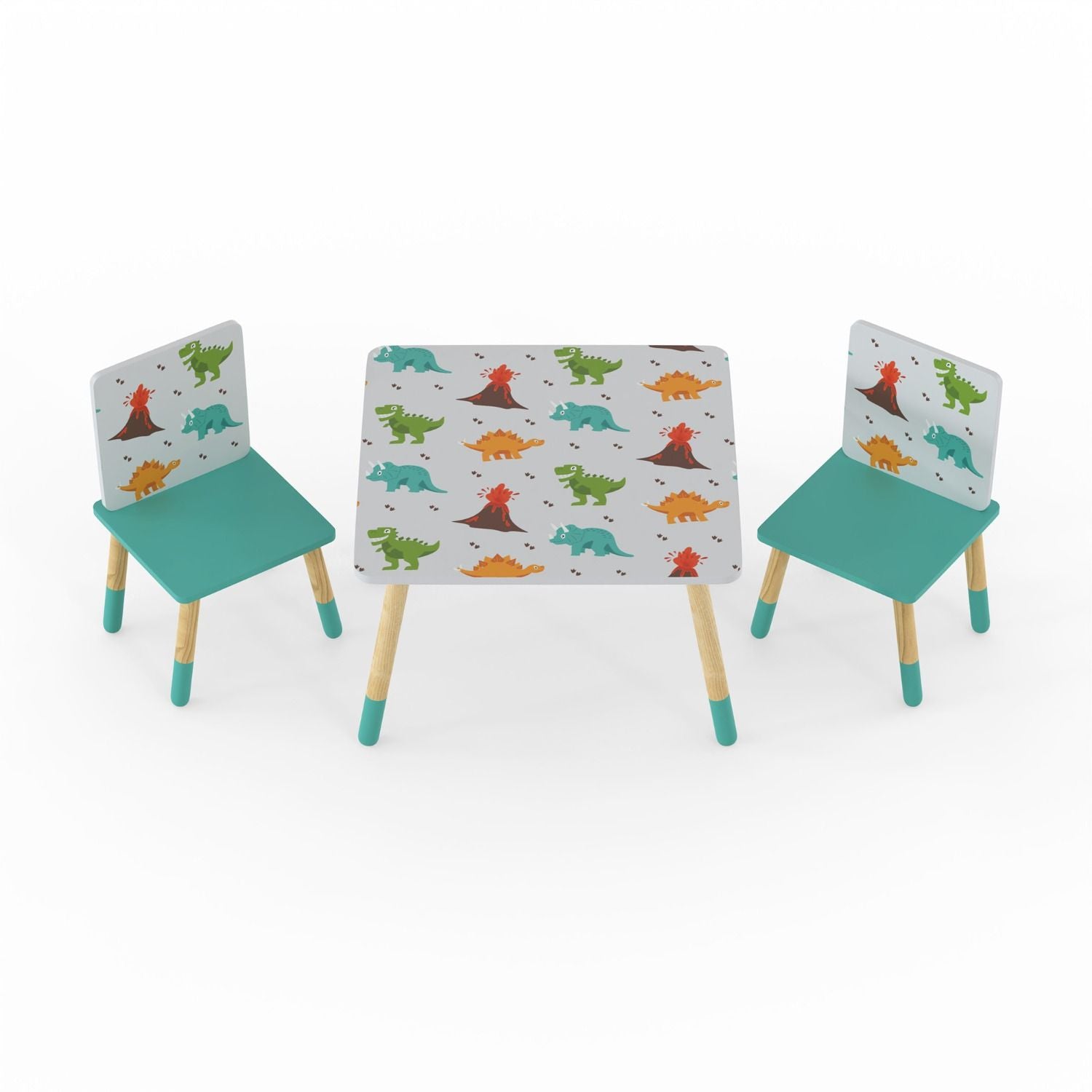 Kidsaw Dinosaur Table & 2 Chairs - Pattern